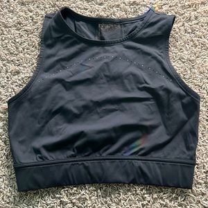 Lululemon Dark Grey Mesh Back Training Top